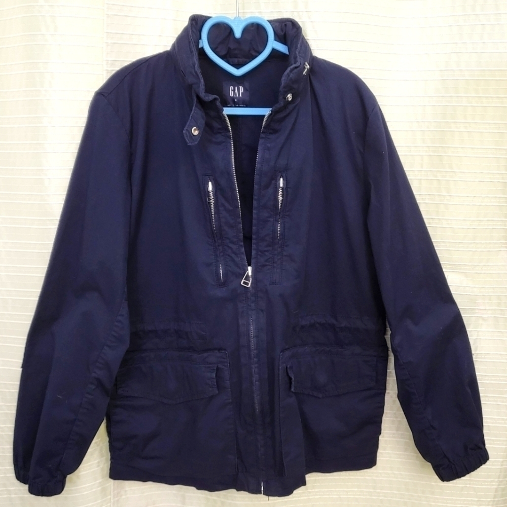 GAP Utility Jacket Military Style Navy Women's Size M